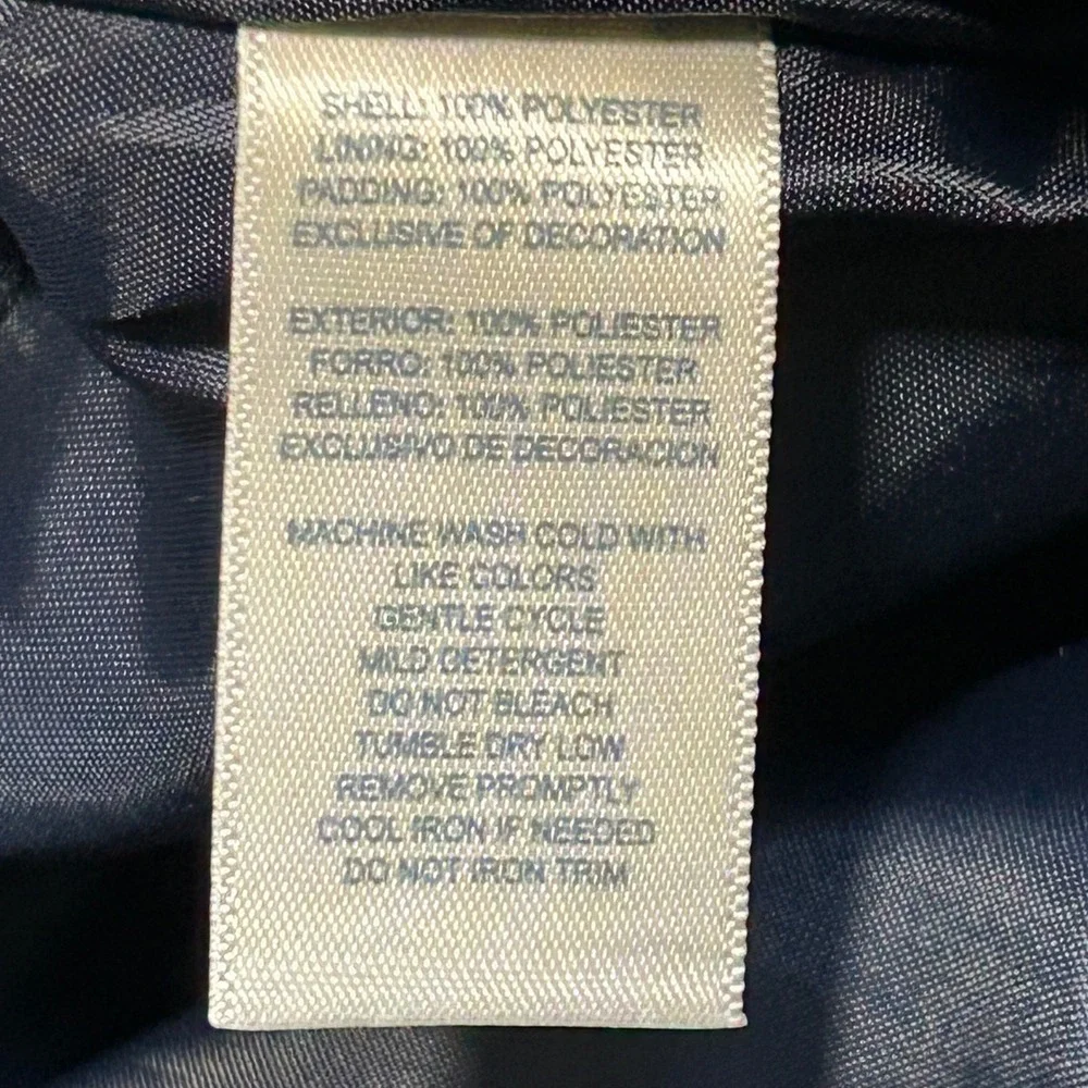 OshKosh B'gosh Baby Snowsuit Bunting Navy Blue Gray Teddy Bear Zipper 3 6 Months